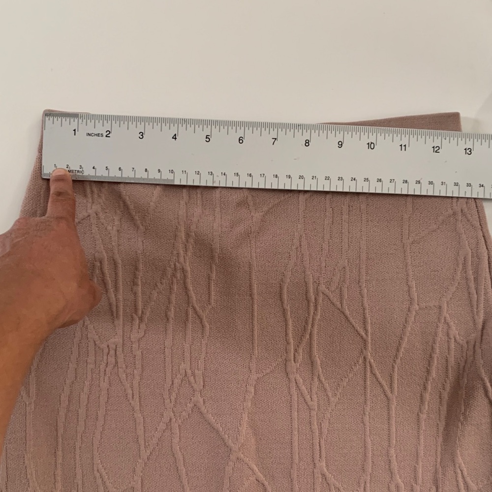 Jonathan Simkhai Blush Pink Textured Intarsia Knit Midi Pencil Skirt Small - Picture 7 of 8